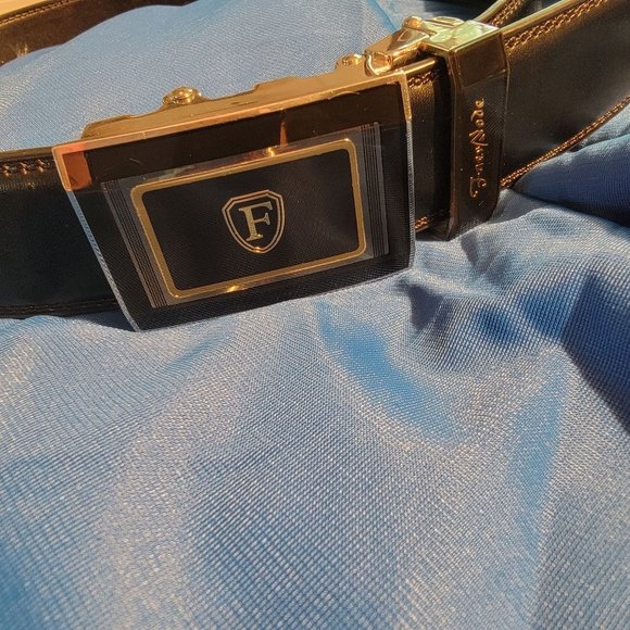 Faernode Mens Ratchet Leather Belt - Picture 1 of 8